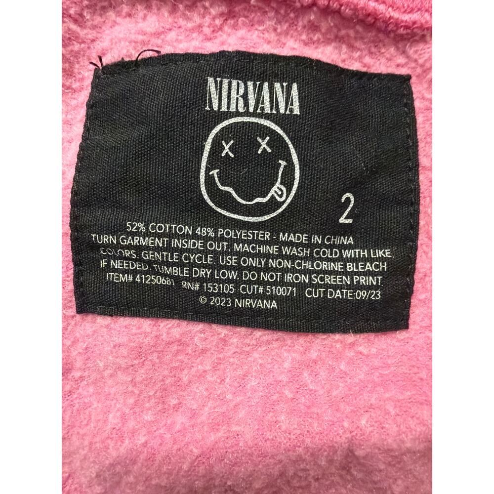 Torrid Women's Plus Size Pink Ombre Nirvana Fleece Crew Sweatshirt Size 2 2X New - Picture 5 of 7